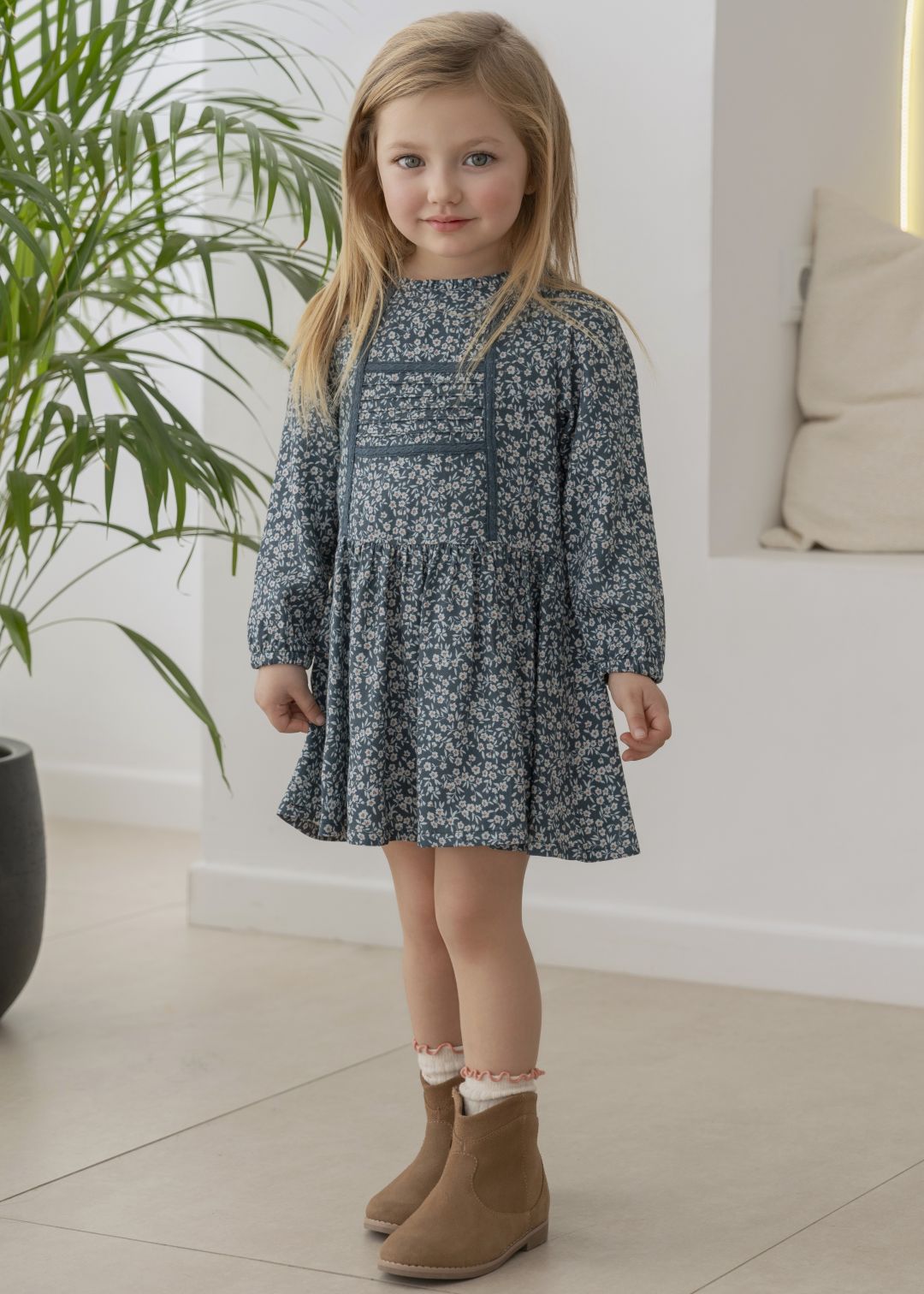 Vestido infantil niña floral azafata miranda 0625