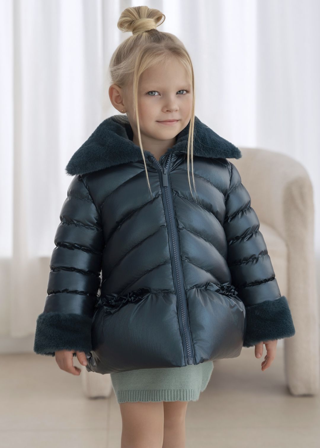 Parka infantil niña cuello terciopelo azafata Miranda 0625