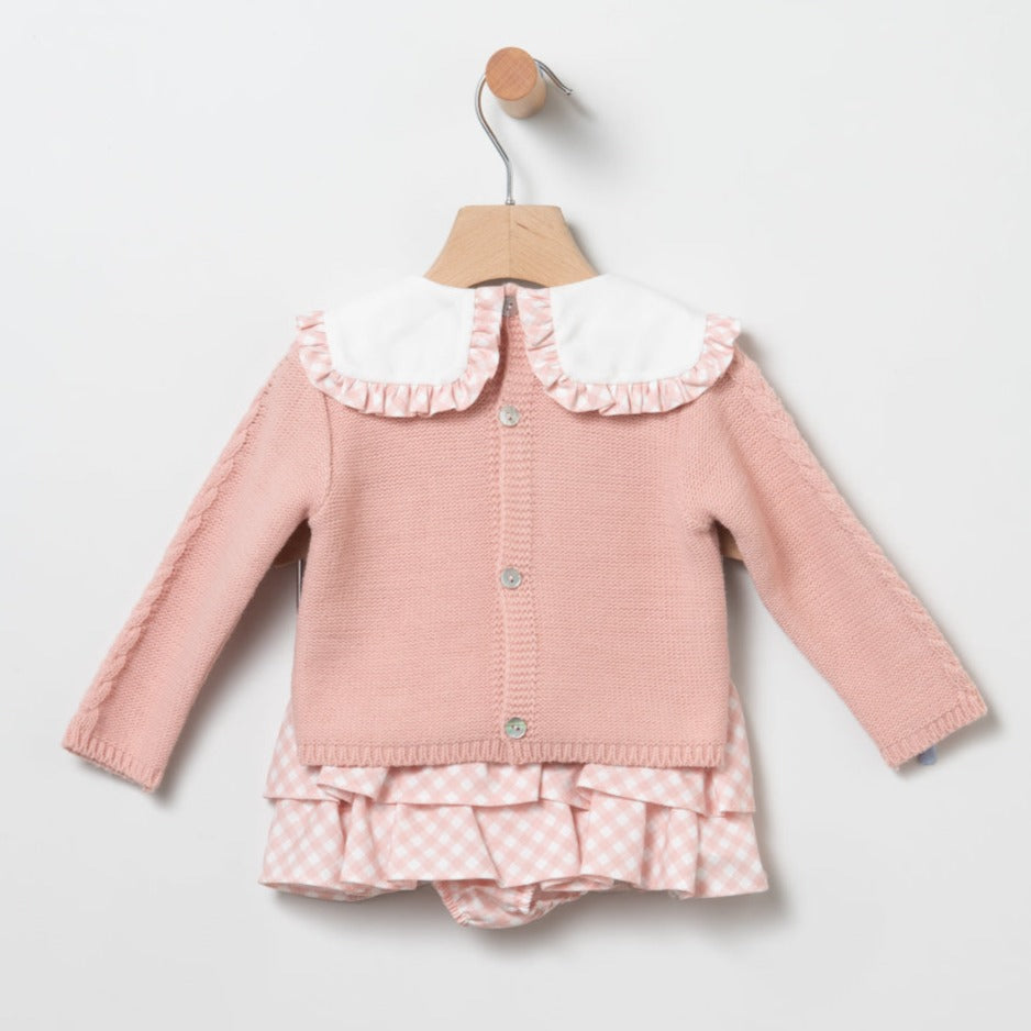 Conjunto de bebé niña de punto en rosa CocoAcqua 80222 - La boutique de AyA