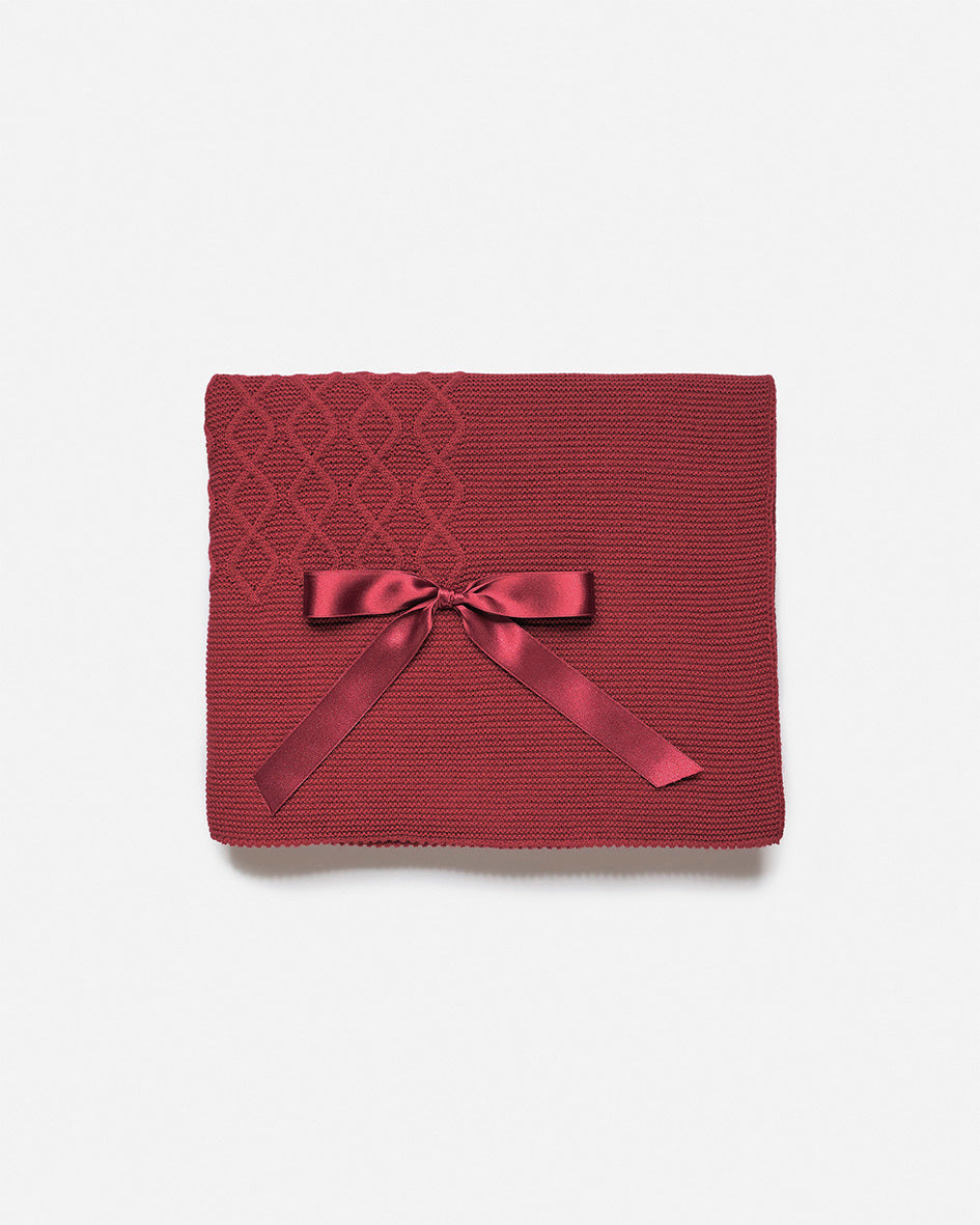 Mantita centro rombos granate Juliana j8030