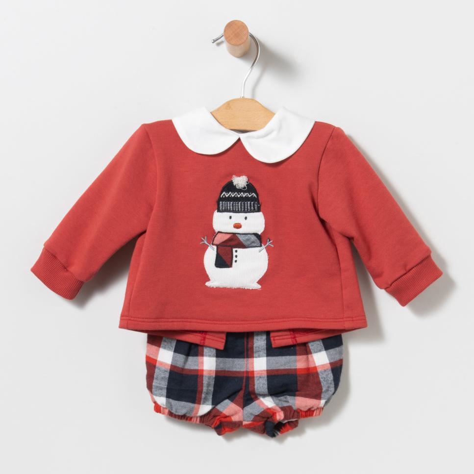 Jersey mas blomer bebe cuadritos rojo Coco Acqua 80516