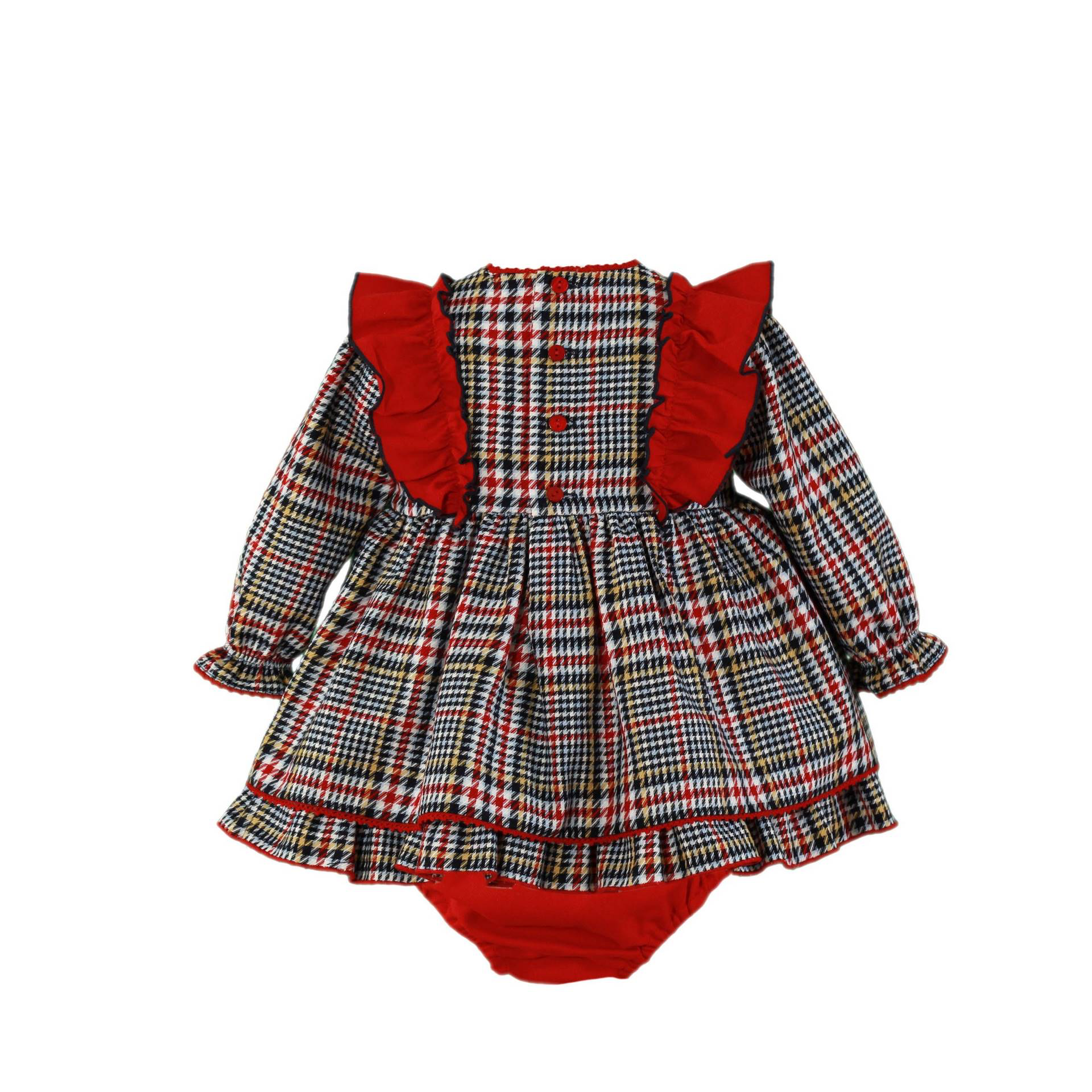 Vestido bebé niña rojo y marino Miranda 0147 - La boutique de AyA