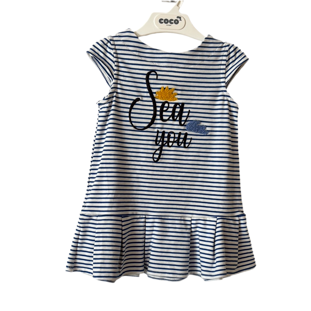 Vestido rayas marino Coco Acqua 50314