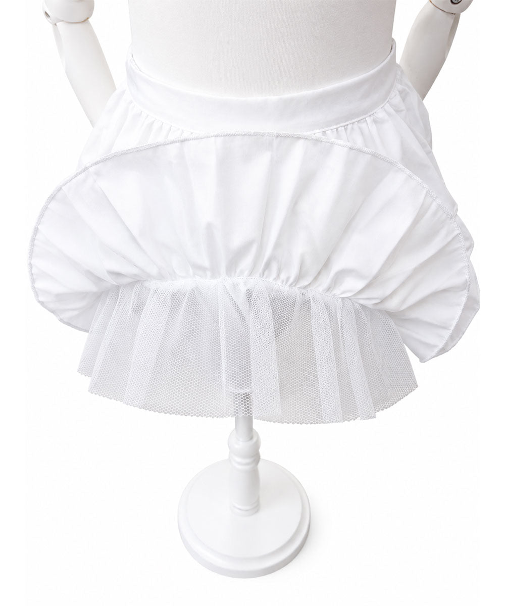 Detalle del cancán Miranda 0200 blanco para dar volumen a vestidos infantiles