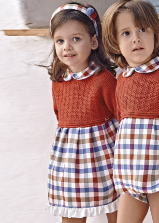 Vestido cuerpo punto tela caldera Juliana j8154