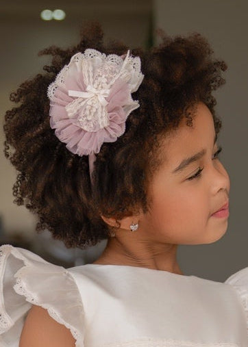 Diadema rosa infantil niña 0224