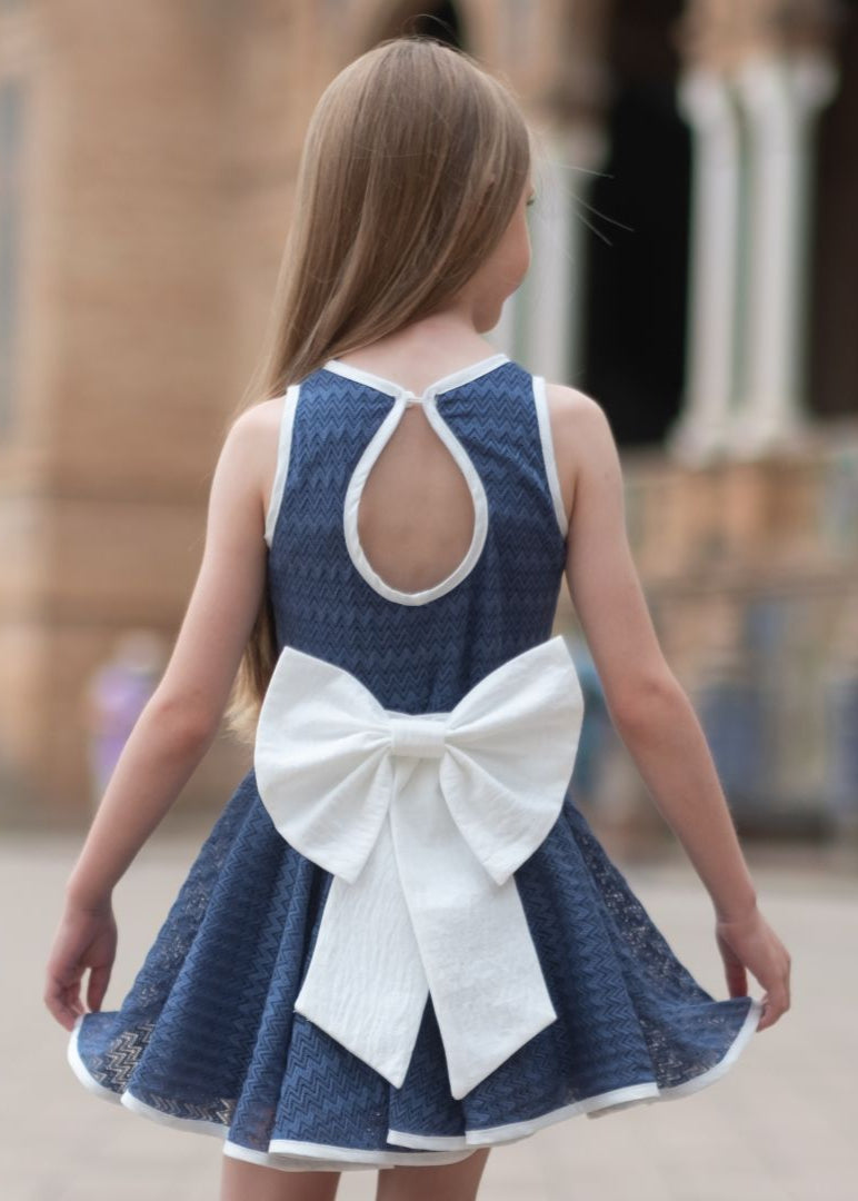 Vestido niña Ceremonia azul marino Nekenia 2521825