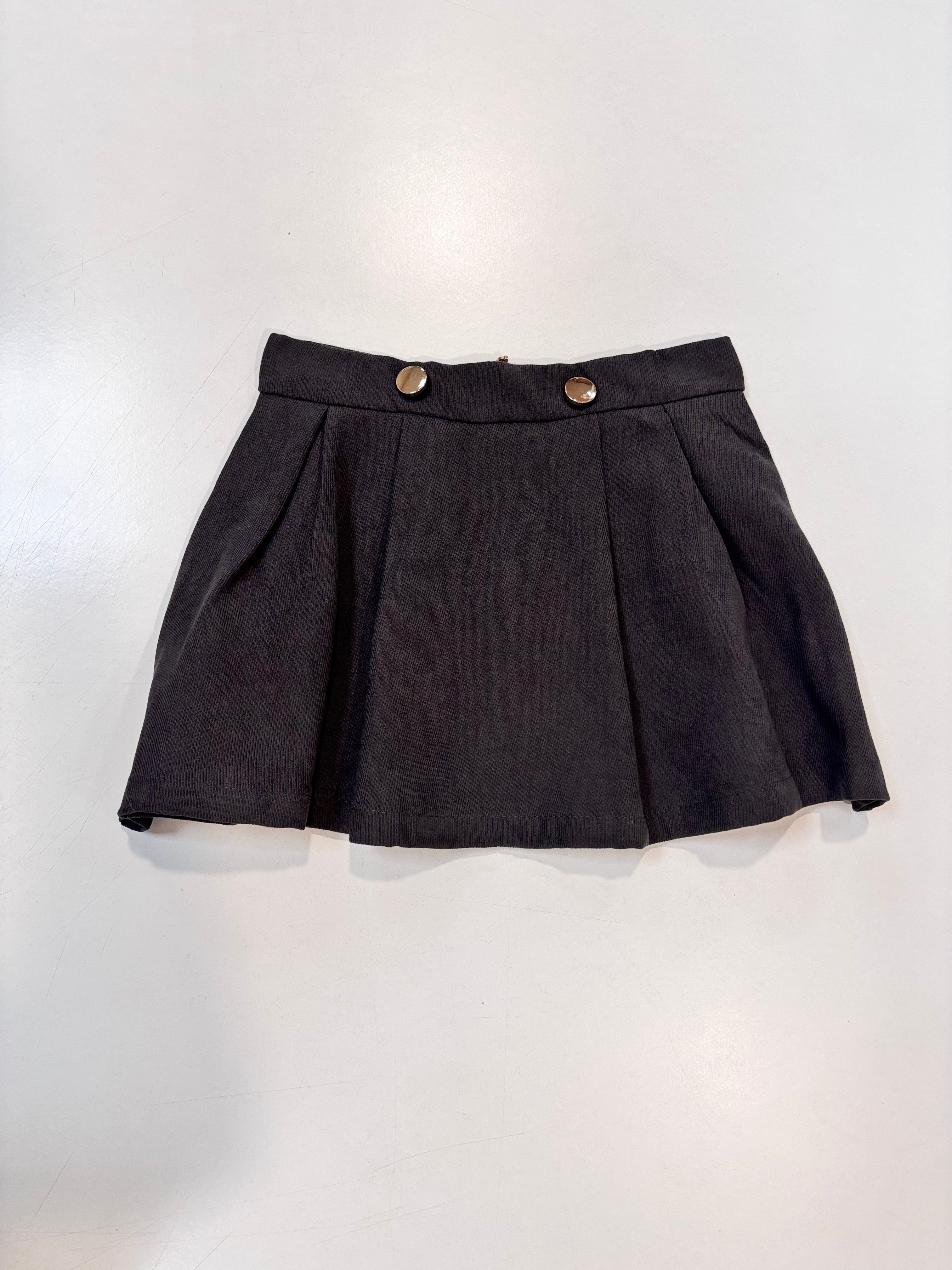 Conjunto camiseta falda terciopelo 1253