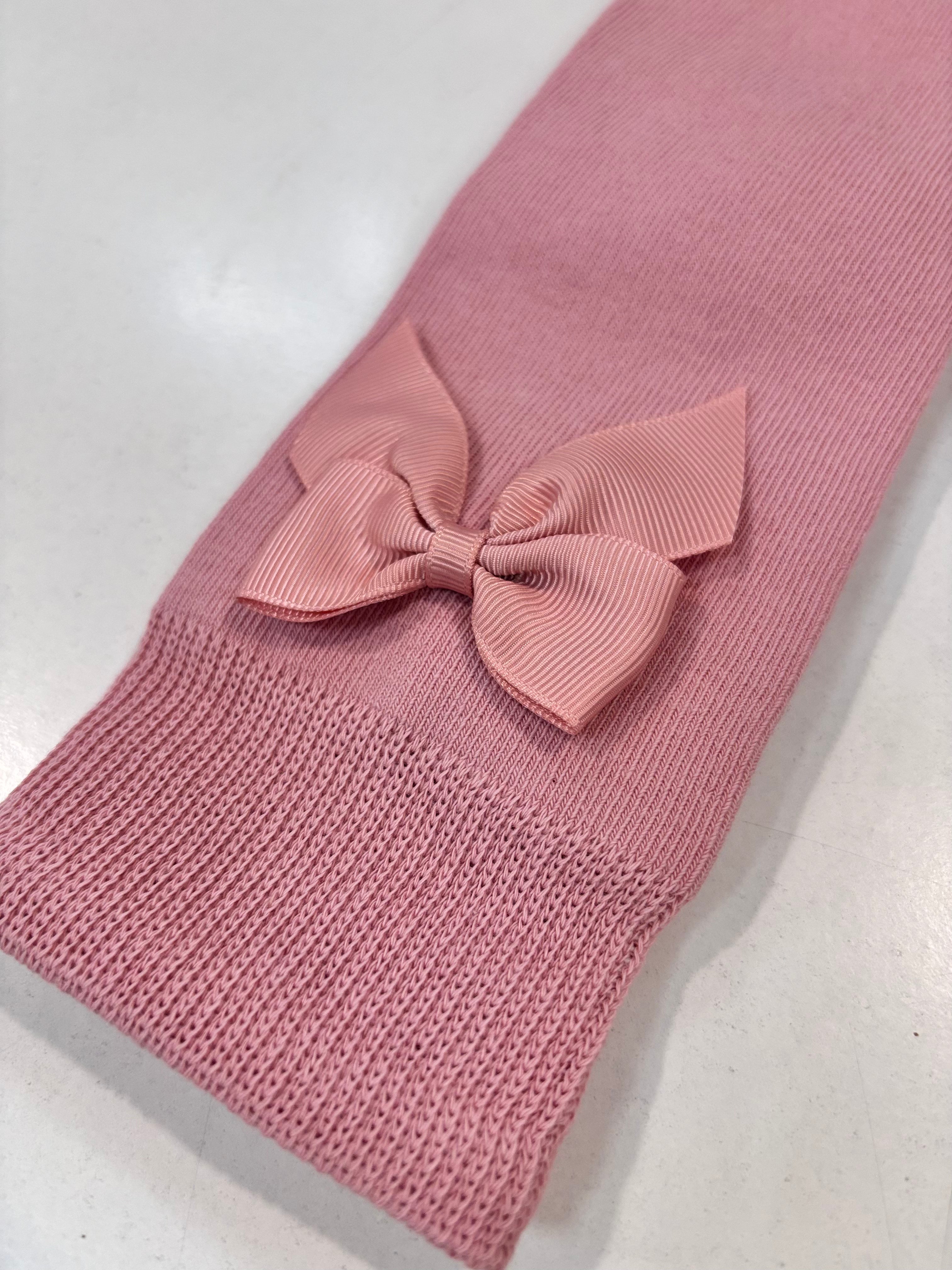 Calcetin lazo raso niña rosa Miranda 1502