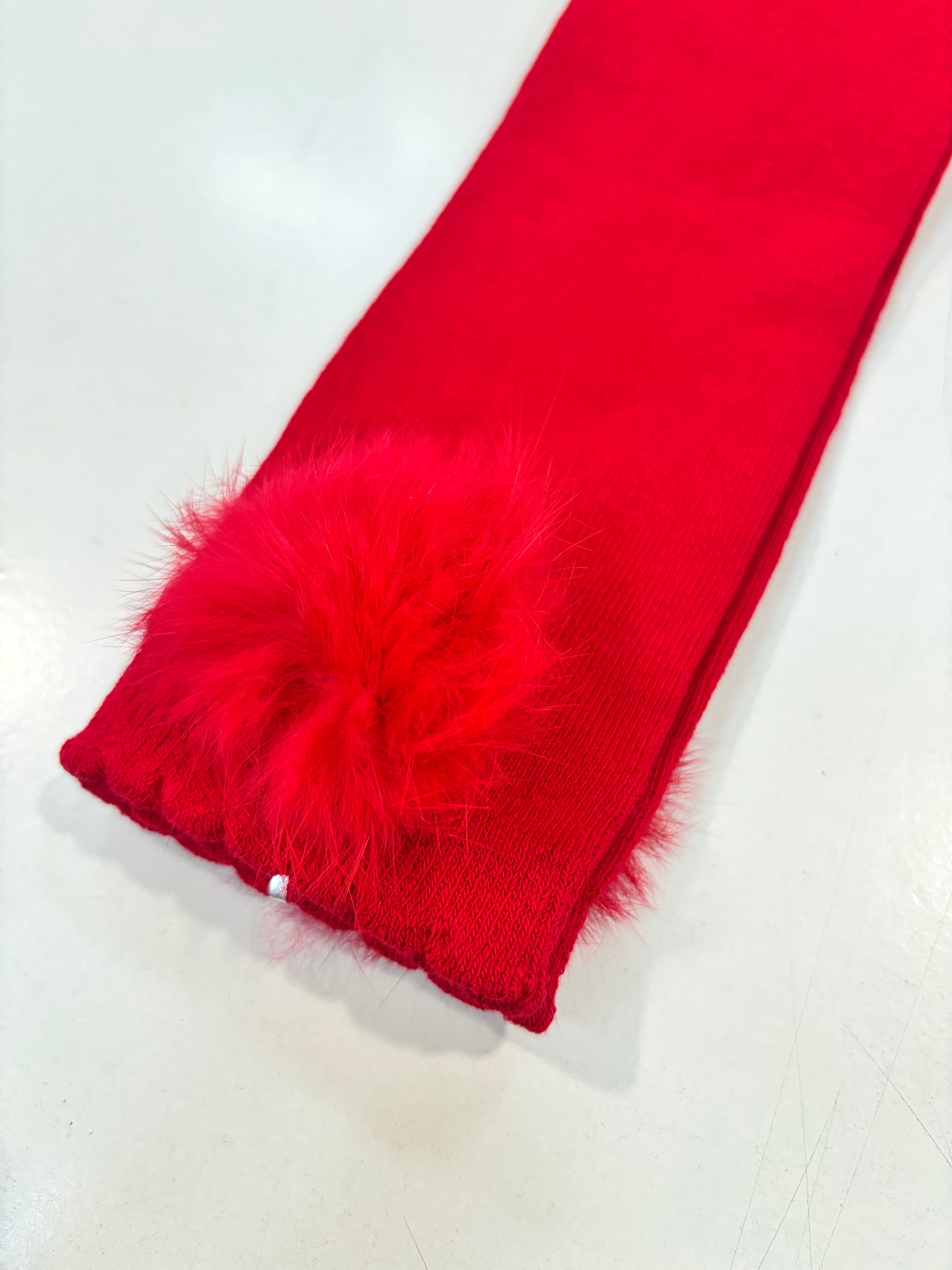 Calcetin pompon niña rojo Miranda 1505