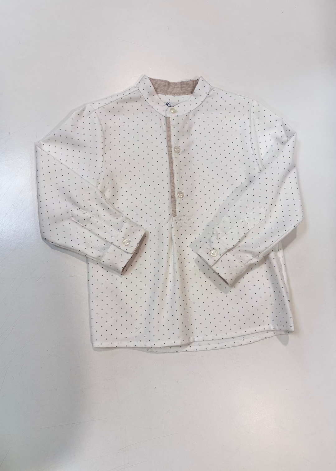 Conjunto niño beige puntos Miranda 0238