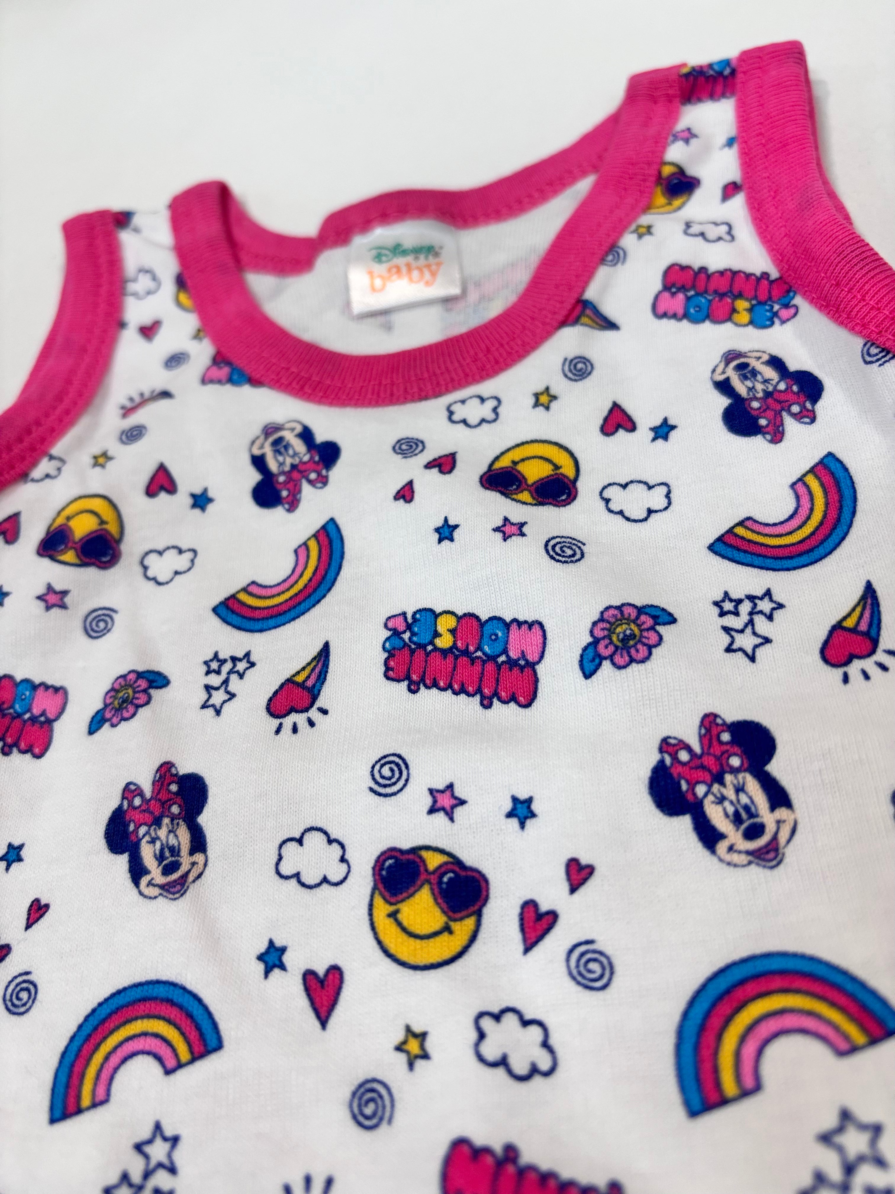 Pacote de 2 macacões para meninas da Disney Minnie Mouse WF8053