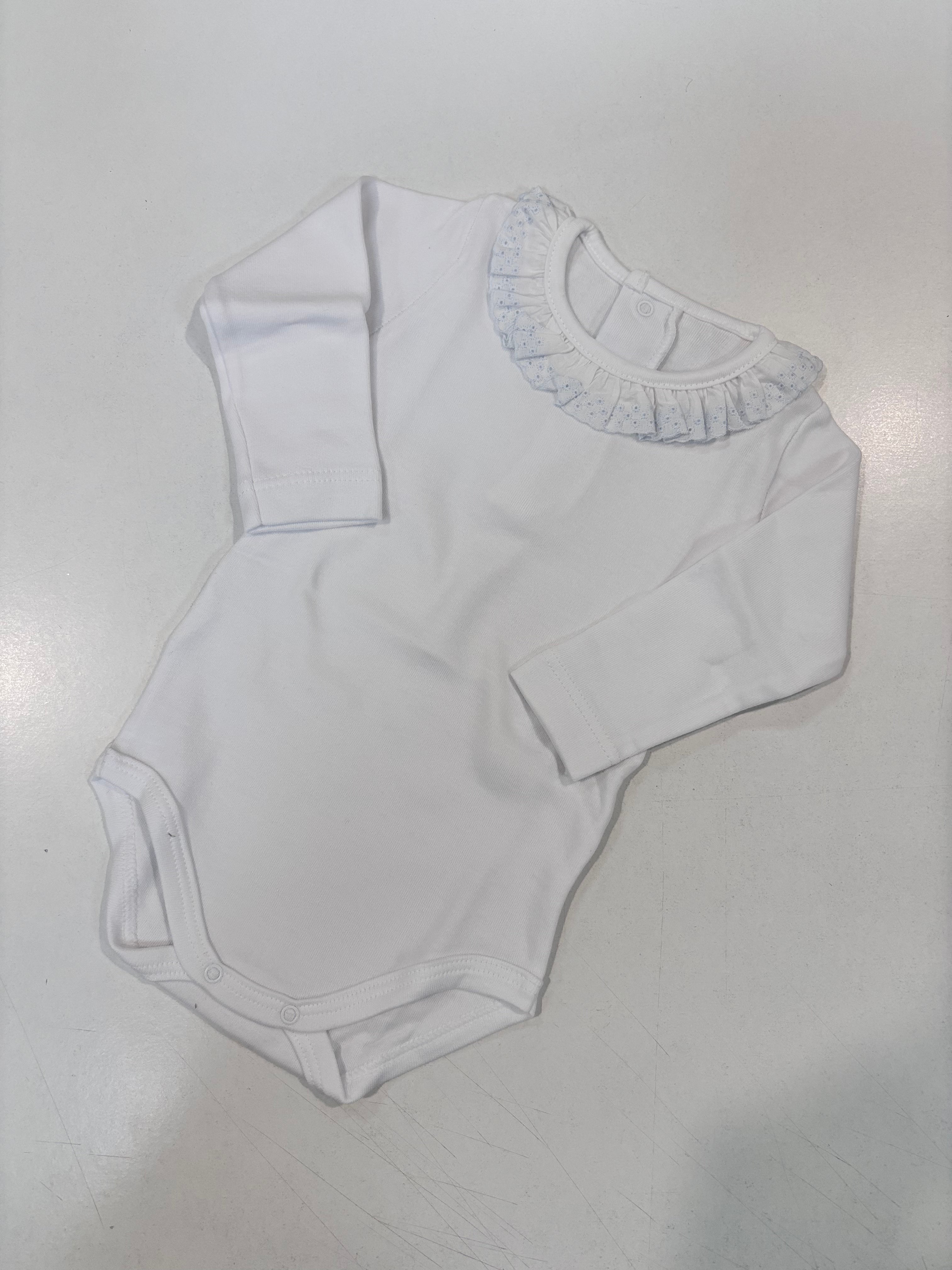 Body cuello azul puntilla manga larga 19001 Calamaro