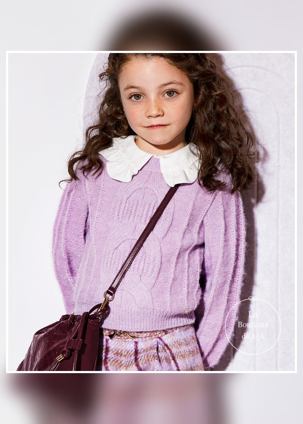Jersey de ochos lila para niña Abel & Lula 05877 - imagen 2