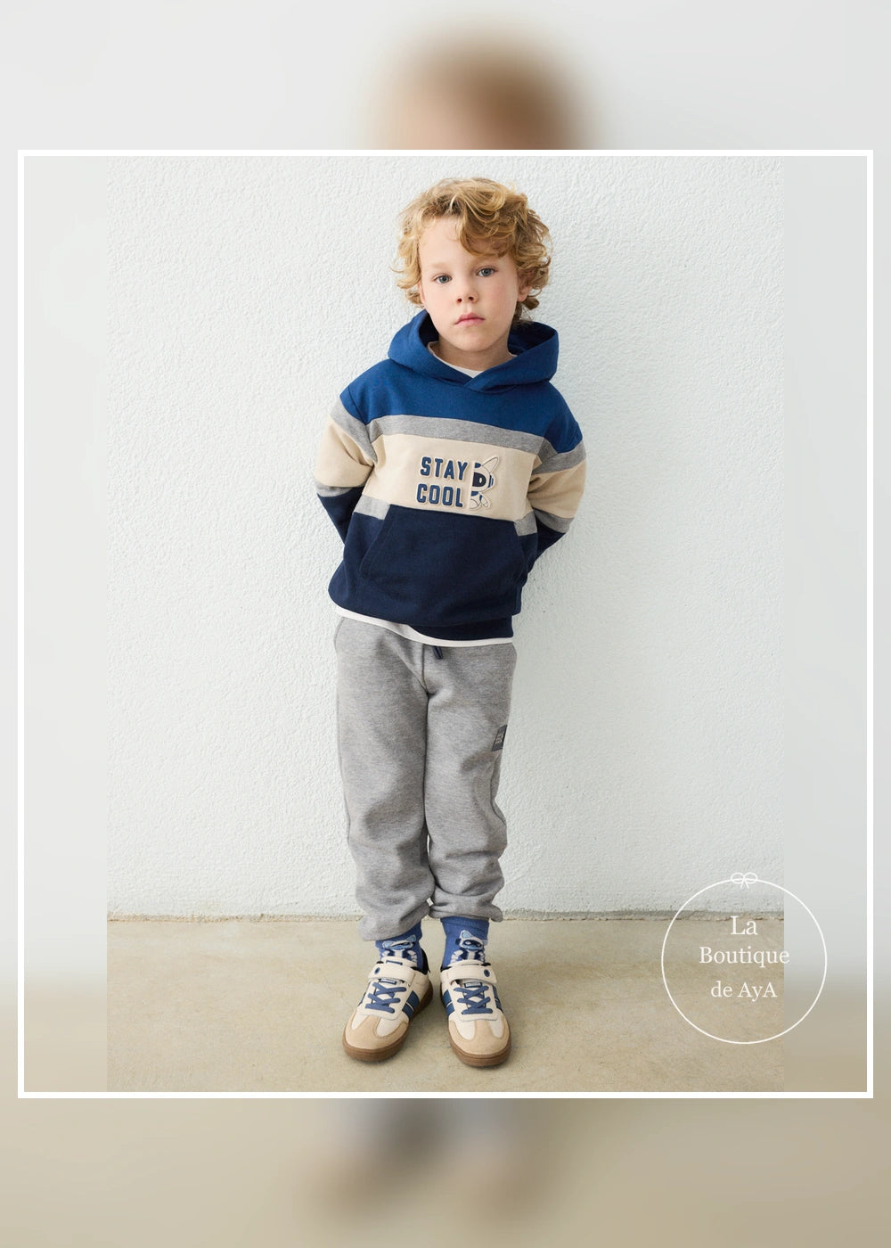 Chándal atlántico con dos pantalones niño Mayoral 04809-029. Vista principal con modelo.