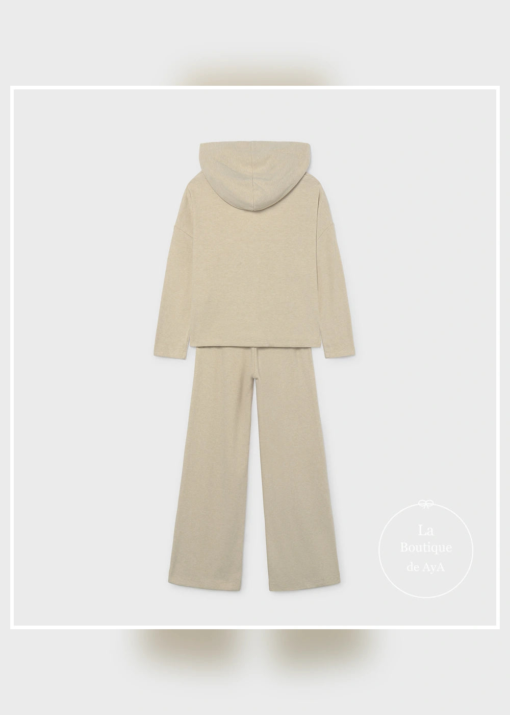 Conjunto de punto canalé humus niña Mayoral 07531-015. Prendas solas, vista trasera.