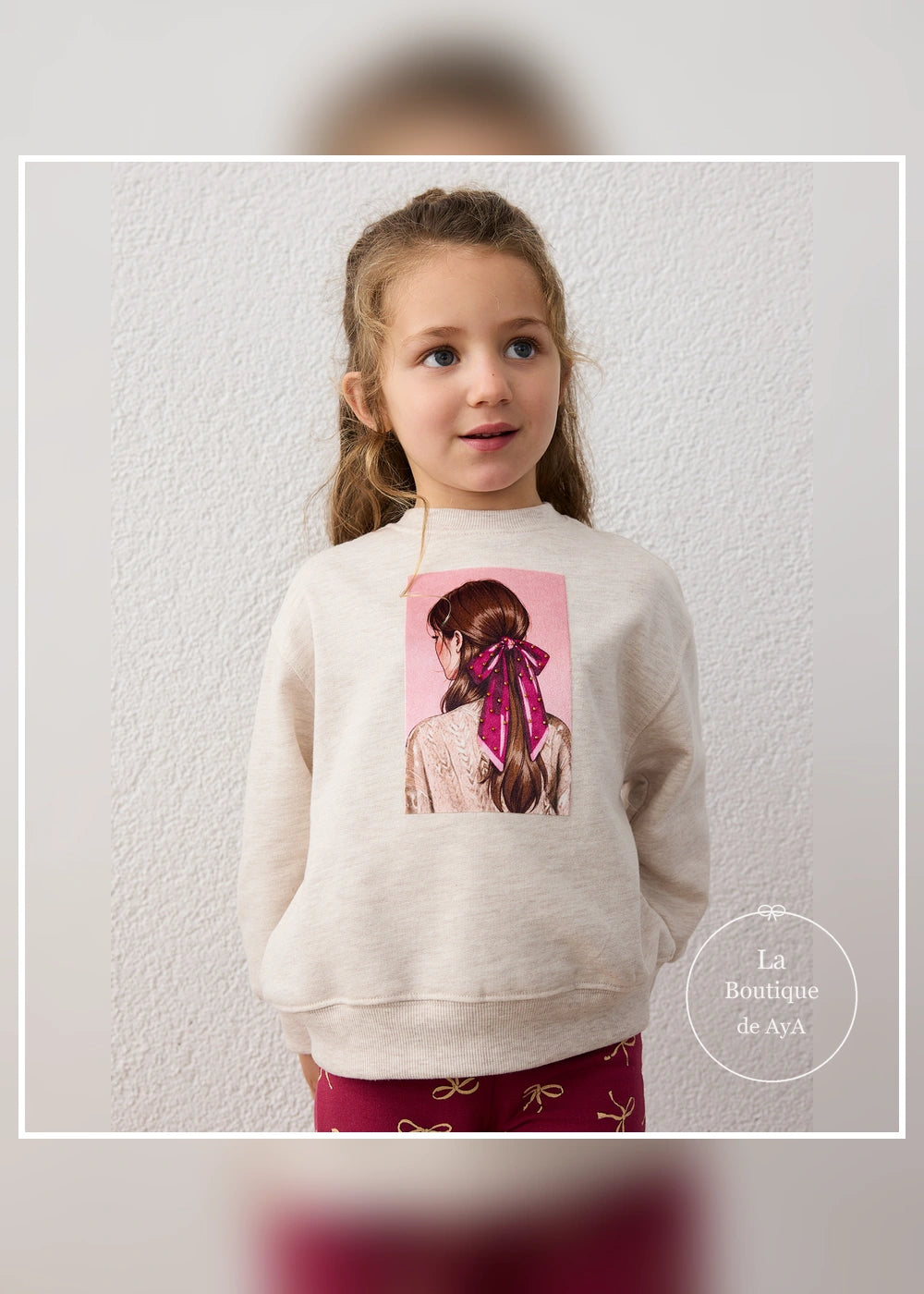 Conjunto sudadera y leggings framboise niña Mayoral 04738-079. Vista principal con modelo.