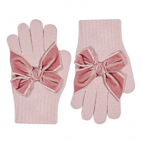 Guantes Rosa palo 526 con lazo grande de terciopelo Condor