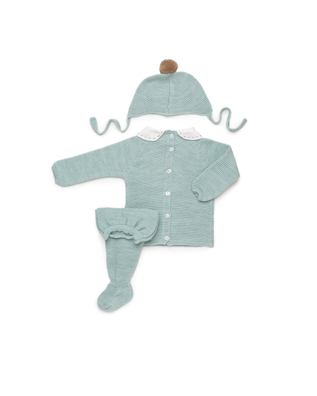 Conjunto recién nacido Juliana líneas y bodoques 26547, fotografía oficial 3, otoño invierno 2026/27