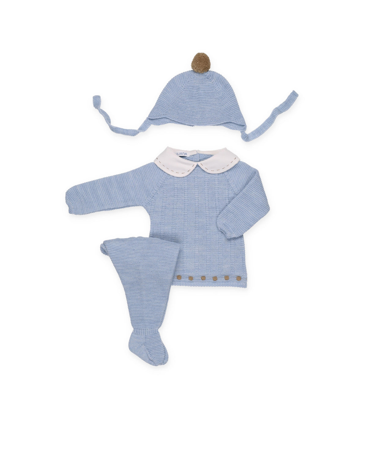 Conjunto recién nacido Juliana líneas y bodoques 26547, fotografía oficial 4, otoño invierno 2026/27