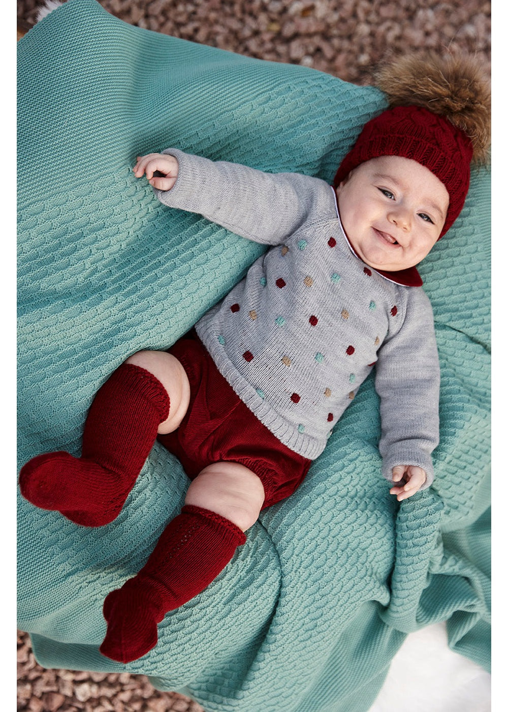 Conjunto bebé niño Juliana bodoques de colores 26589, colección otoño invierno 2026/2027