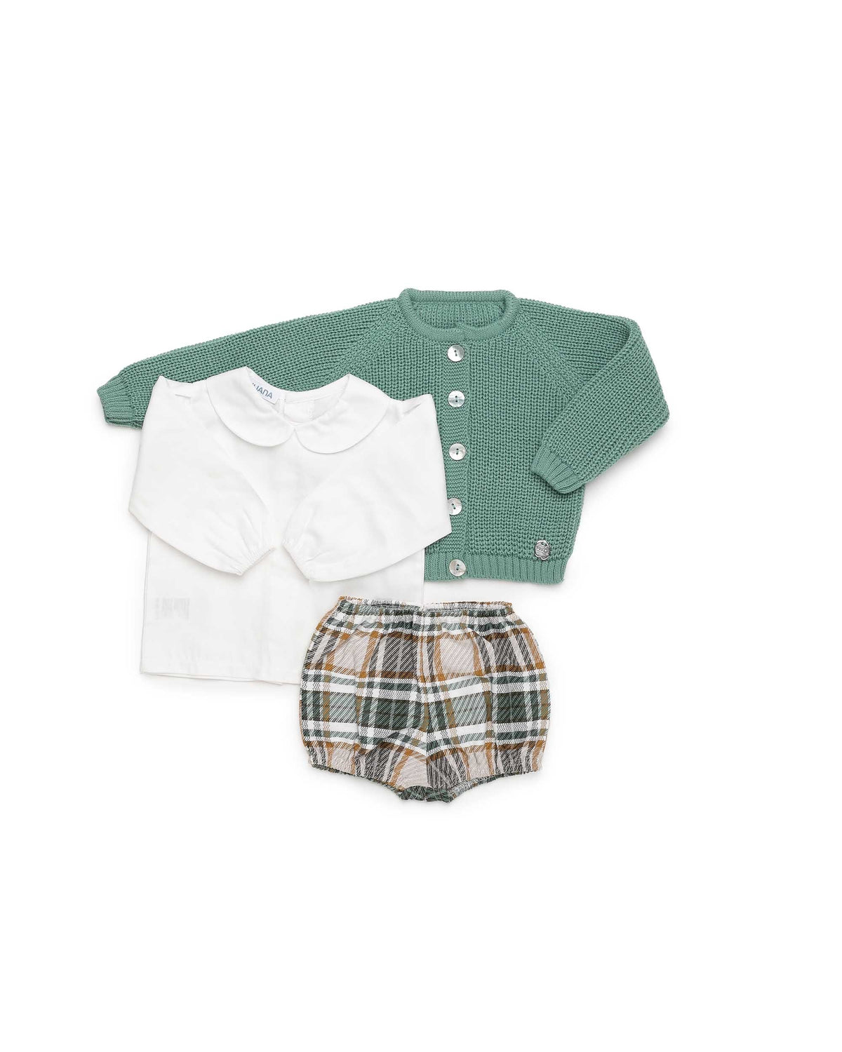 Conjunto bebé niño Juliana camisa chaqueta y cuadros 26690, prendas coordinadas, otoño invierno 2026/27