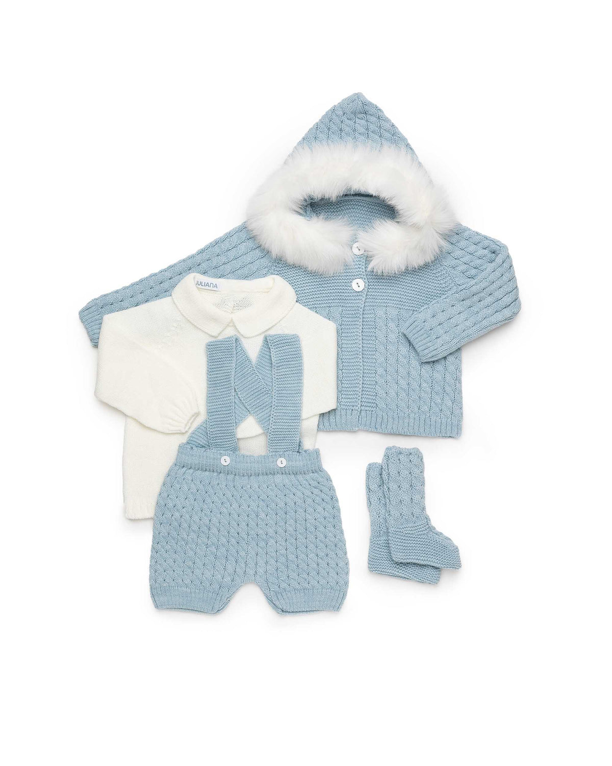 Conjunto bebé niño Juliana pantalón chaqueta y patucos 26691, prendas coordinadas, otoño invierno 2026/27