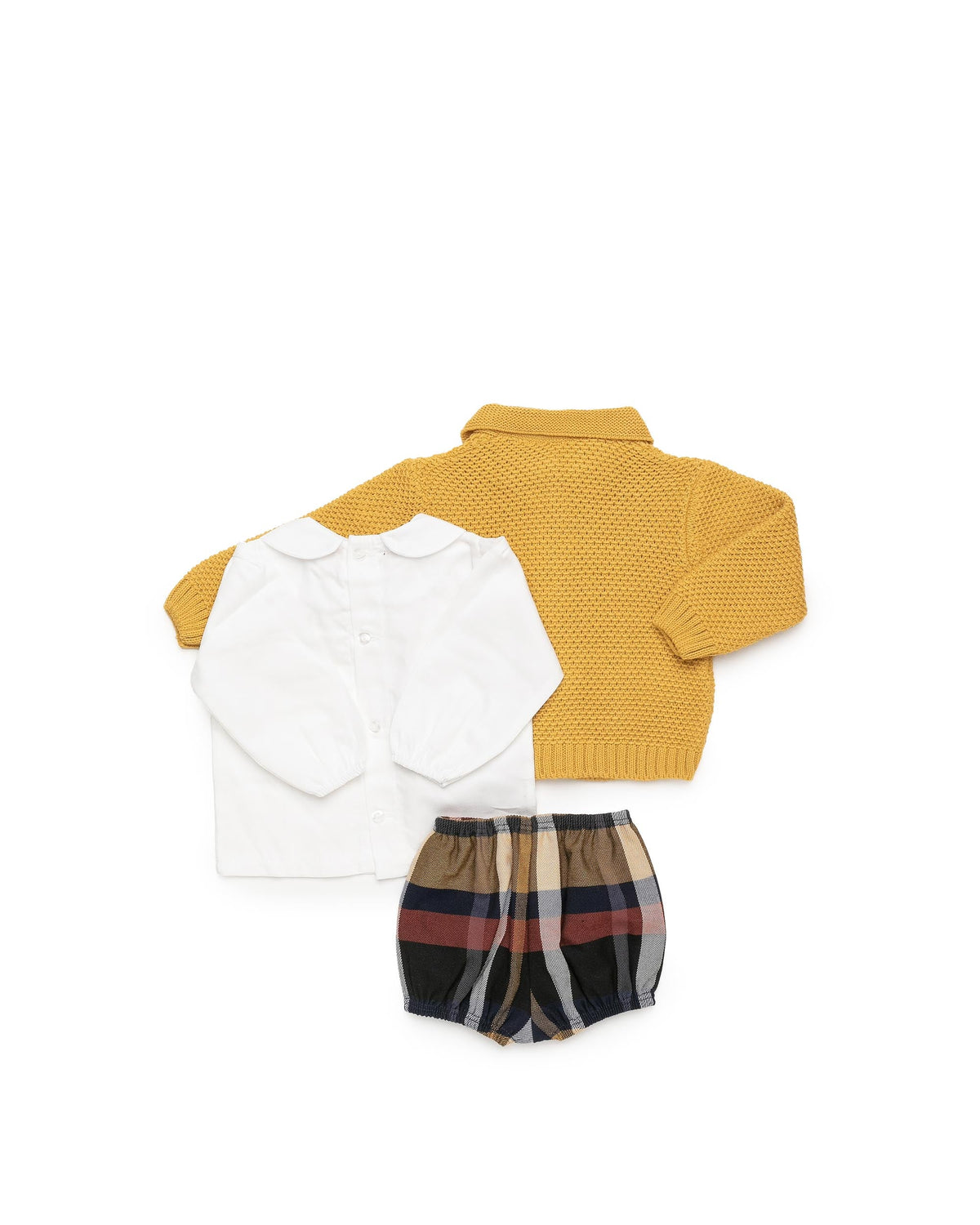 Conjunto niño Juliana pantalón y chaqueta de pana y cuadros 26693, detalle de acabados, otoño invierno 2026/27