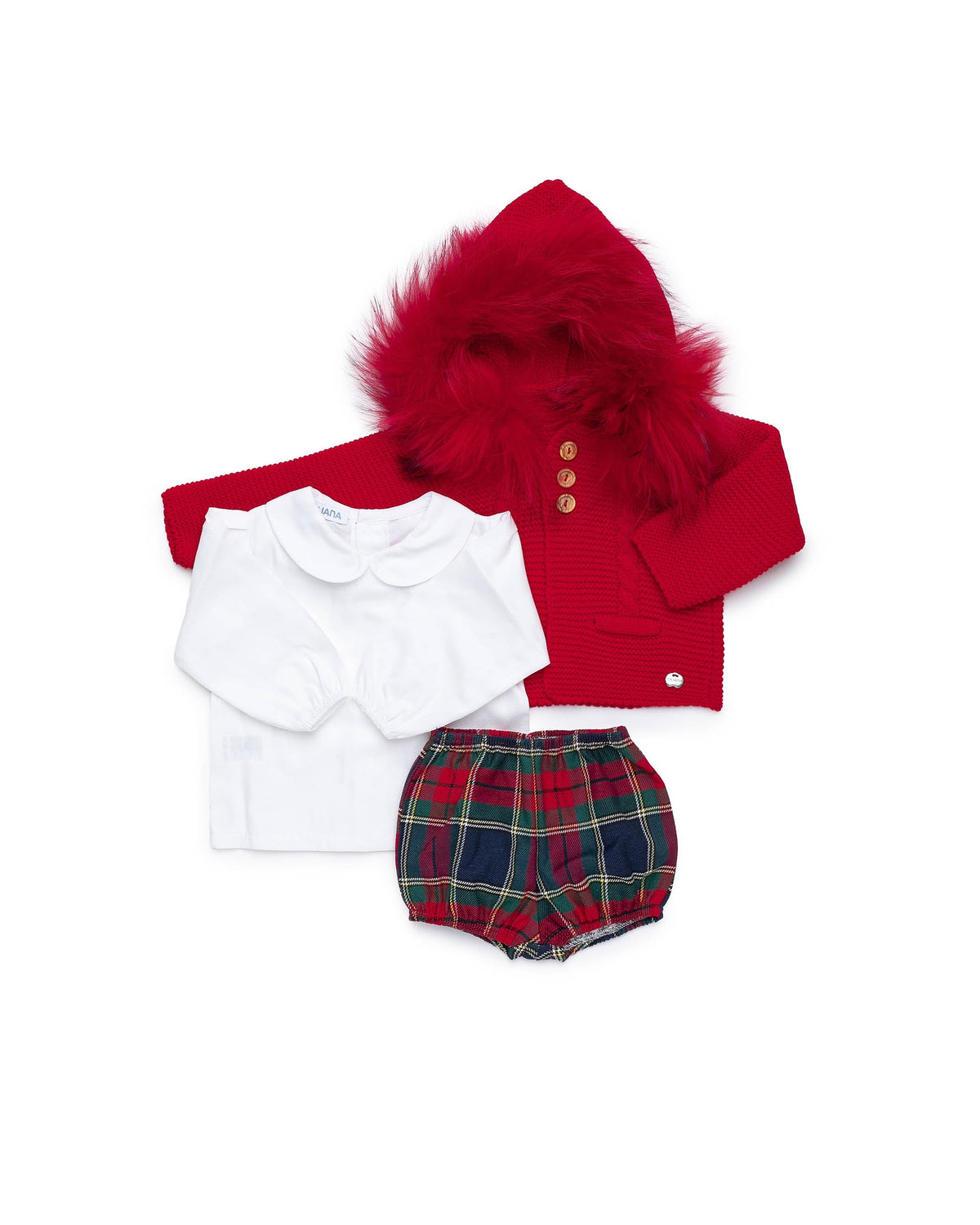 Conjunto niño Juliana pantalón y chaqueta de cuadros 26694, prenda coordinada, otoño invierno 2026/27