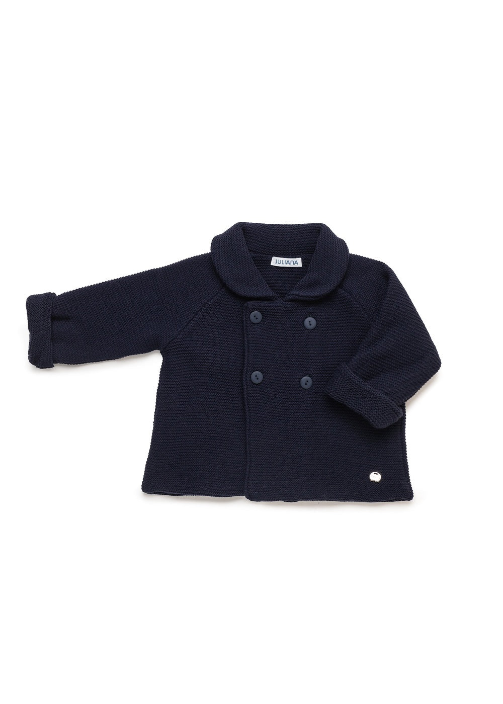 Trenca infantil Juliana de punto con cuello 26725, colección otoño invierno 2026/2027