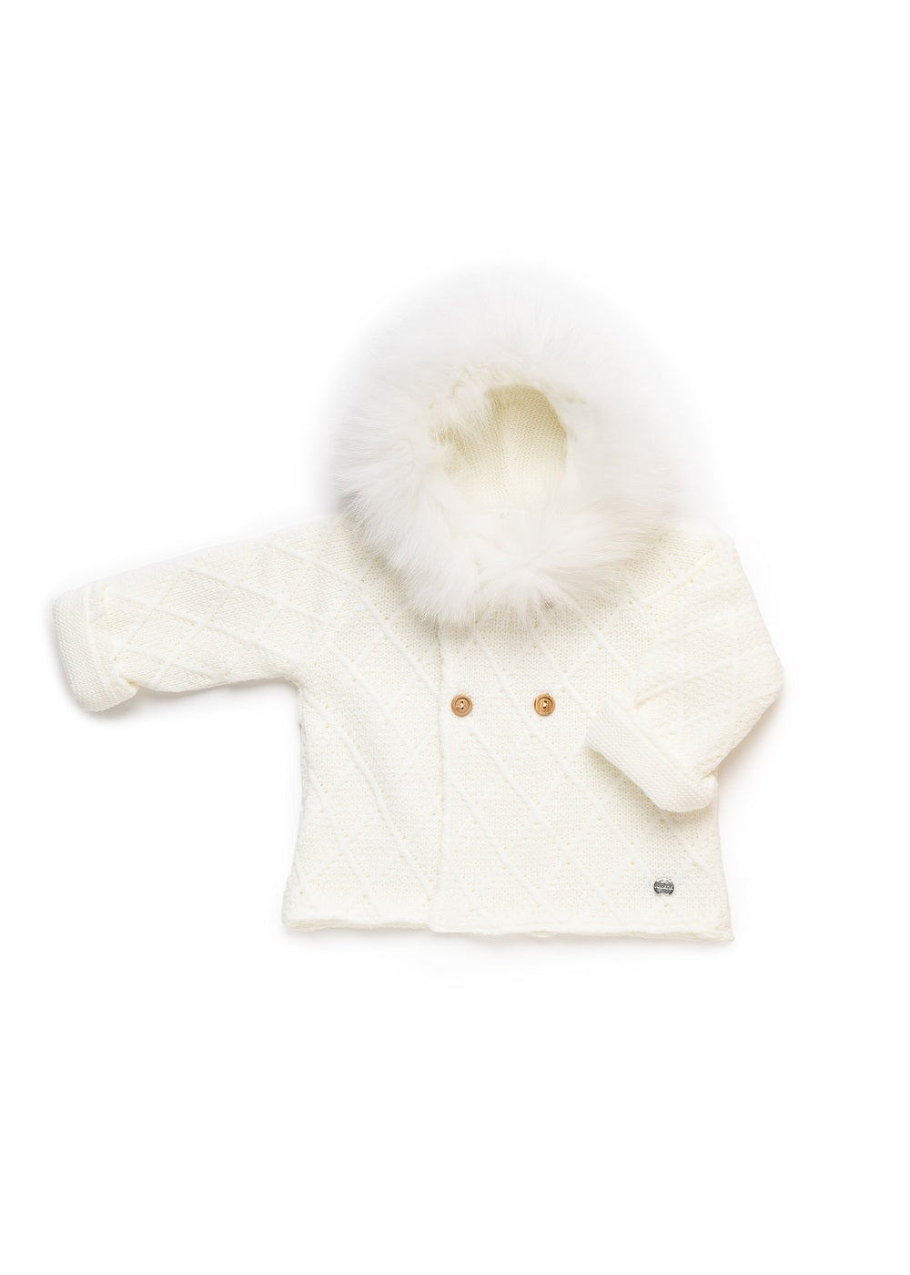 Trenca infantil Juliana aranés con pelo natural 26726, colección otoño invierno 2026/2027