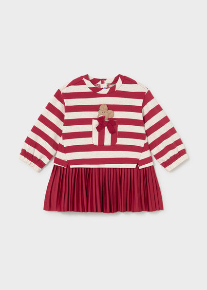 Vestido combinado felpa Rooibos Mayoral para bebé niña - imagen 4