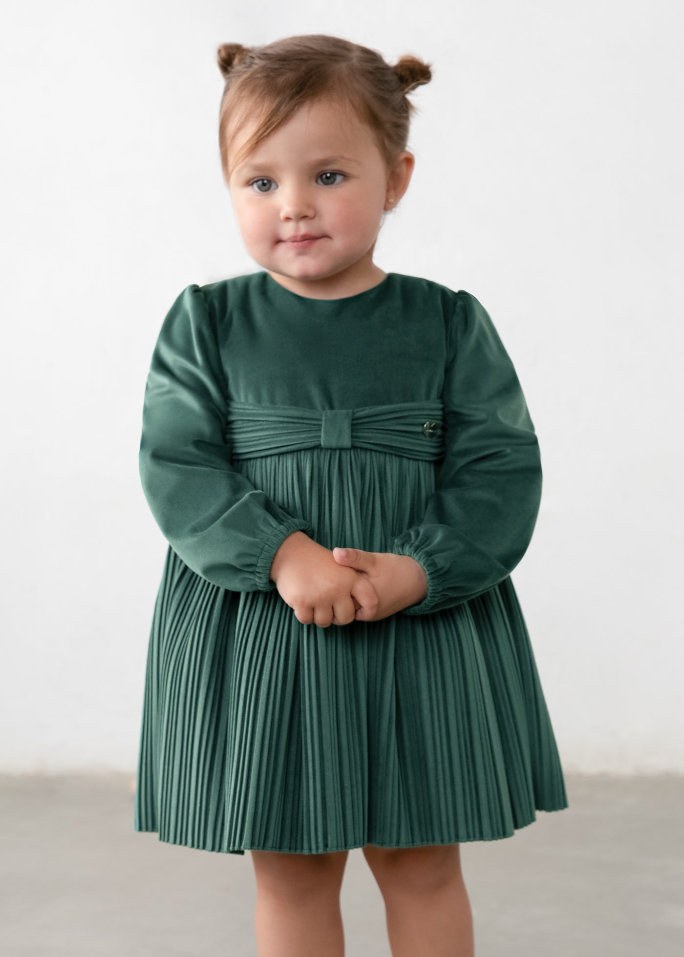 Vestido terciopelo plisado Nenúfar Mayoral para bebé niña - imagen 1