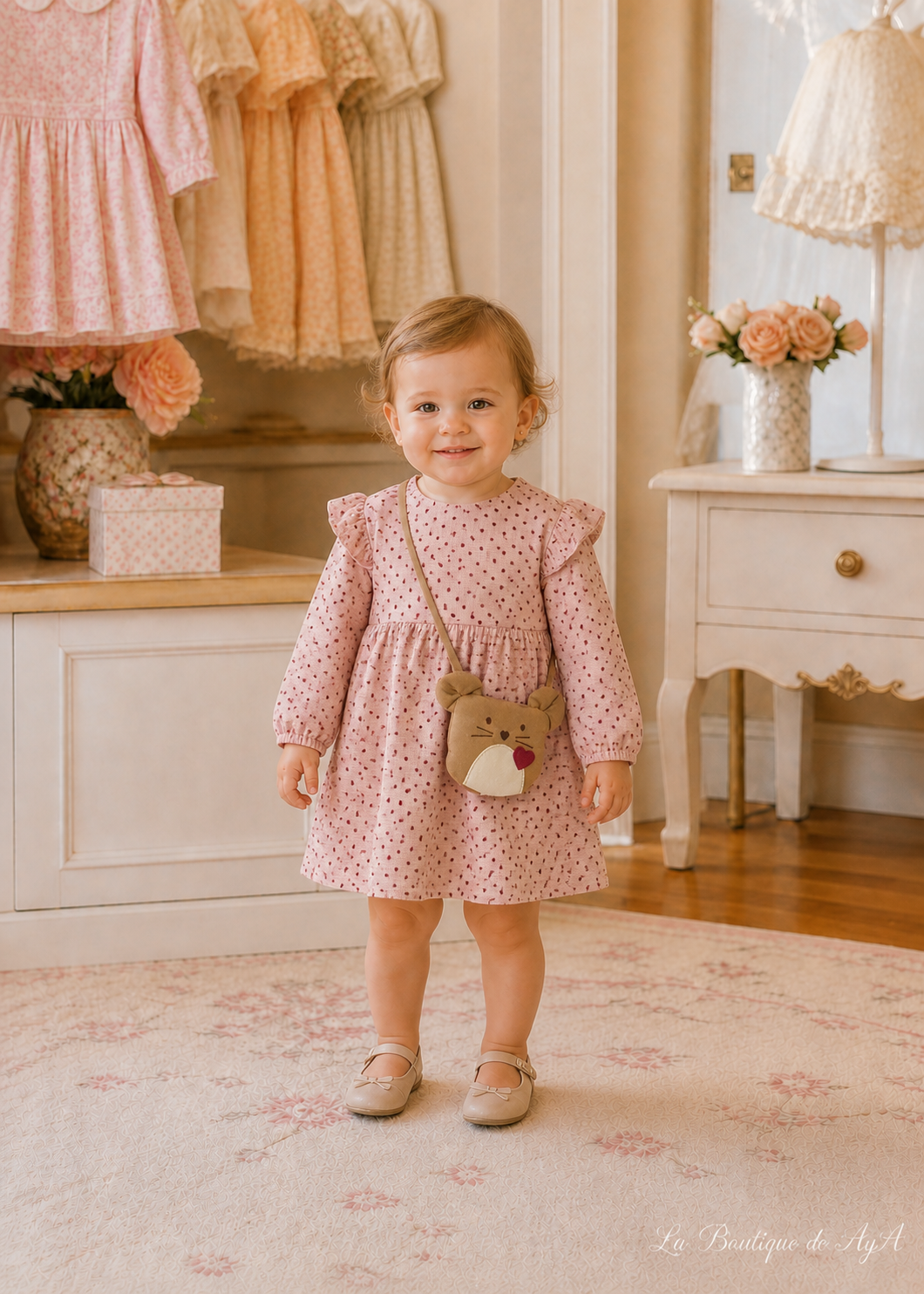 Vestido con bolso Petisui Mayoral para bebé niña - modelo