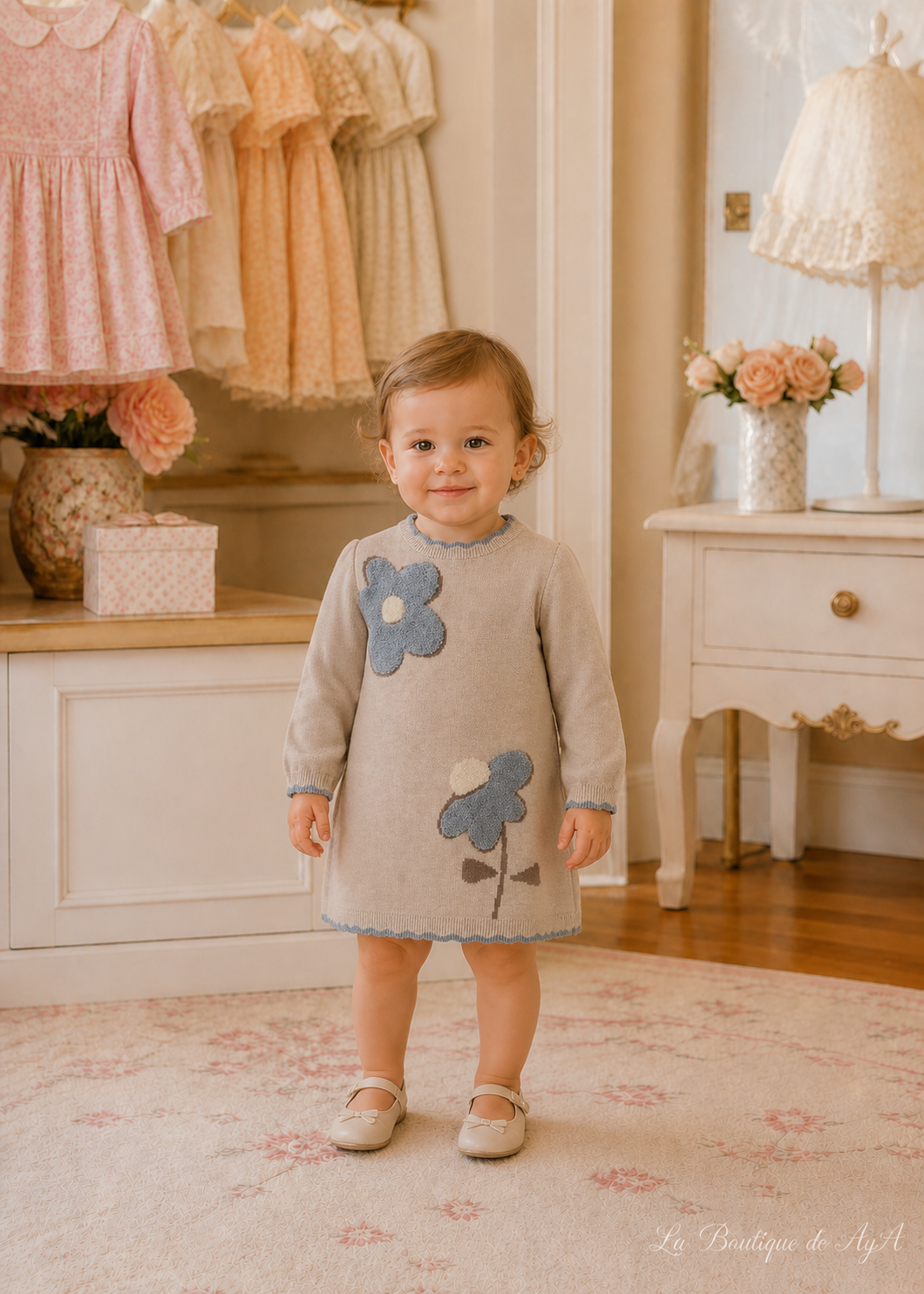 Vestido tricot jacquard Semilla mezcla Mayoral para bebé niña - modelo