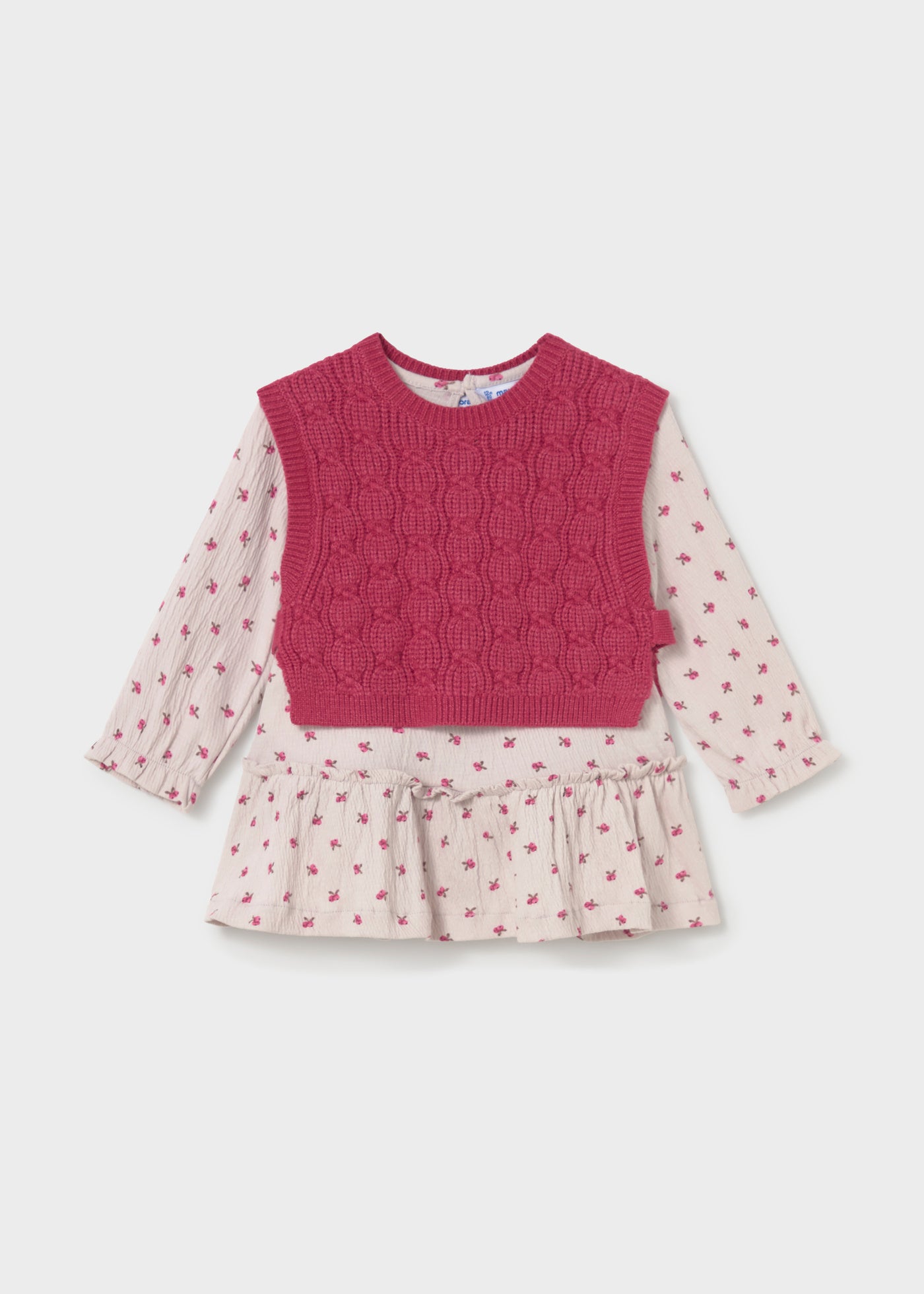 Vestido con chaleco tricot Pétalo Mayoral para bebé niña - imagen 4