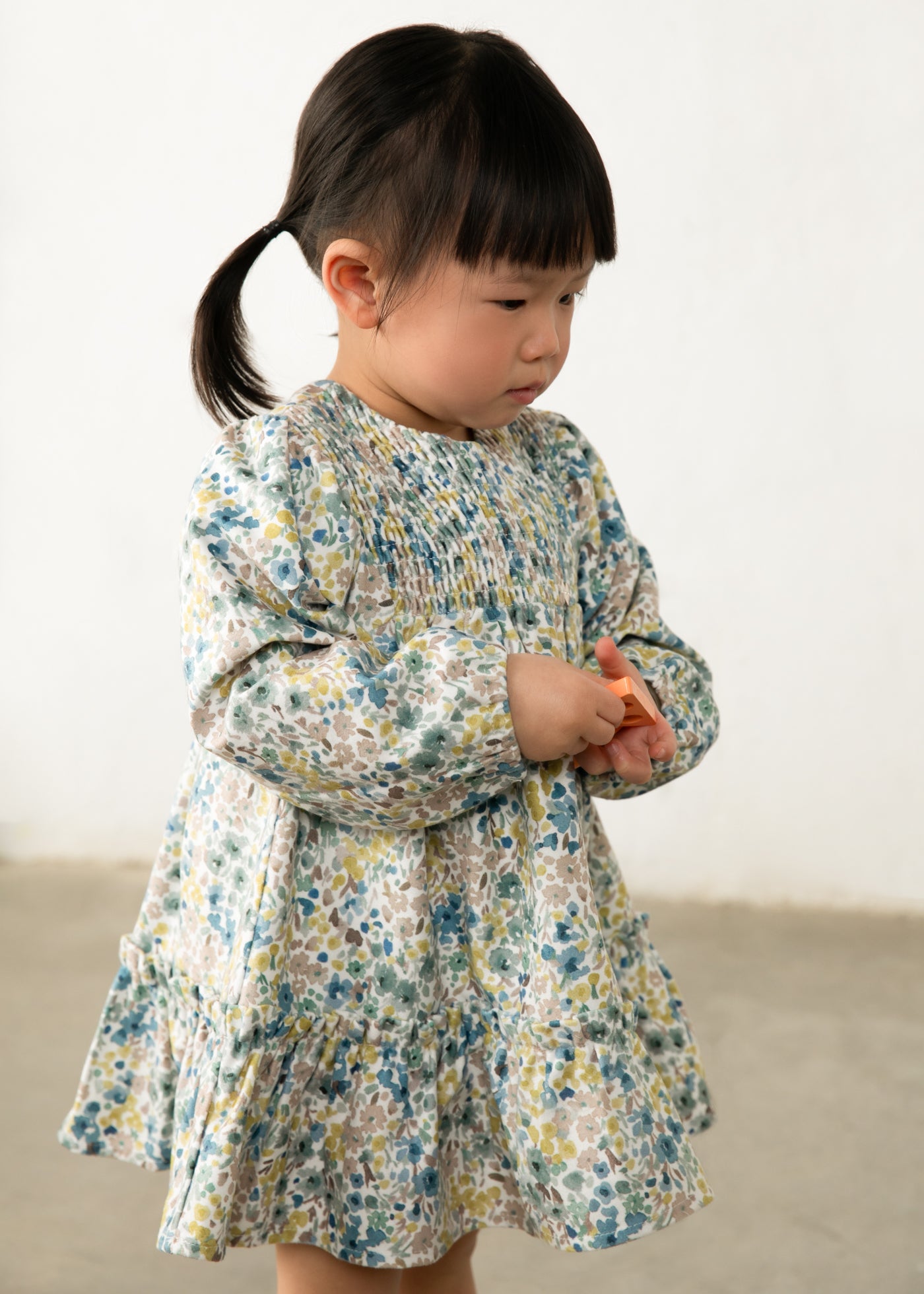 Vestido terciopelo estampado Anís Mayoral para bebé niña - imagen 1