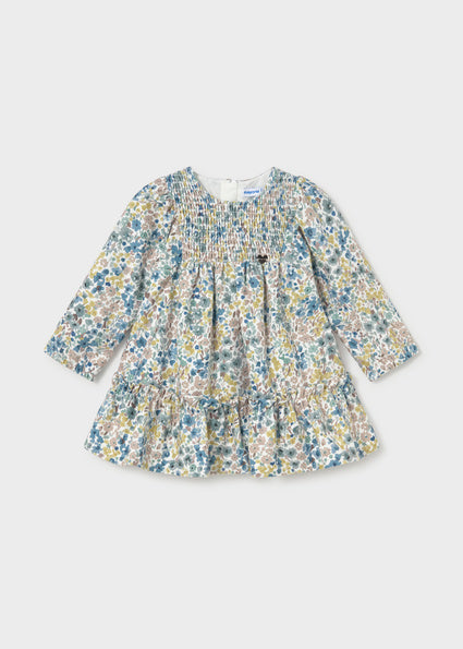 Vestido terciopelo estampado Anís Mayoral para bebé niña - imagen 4