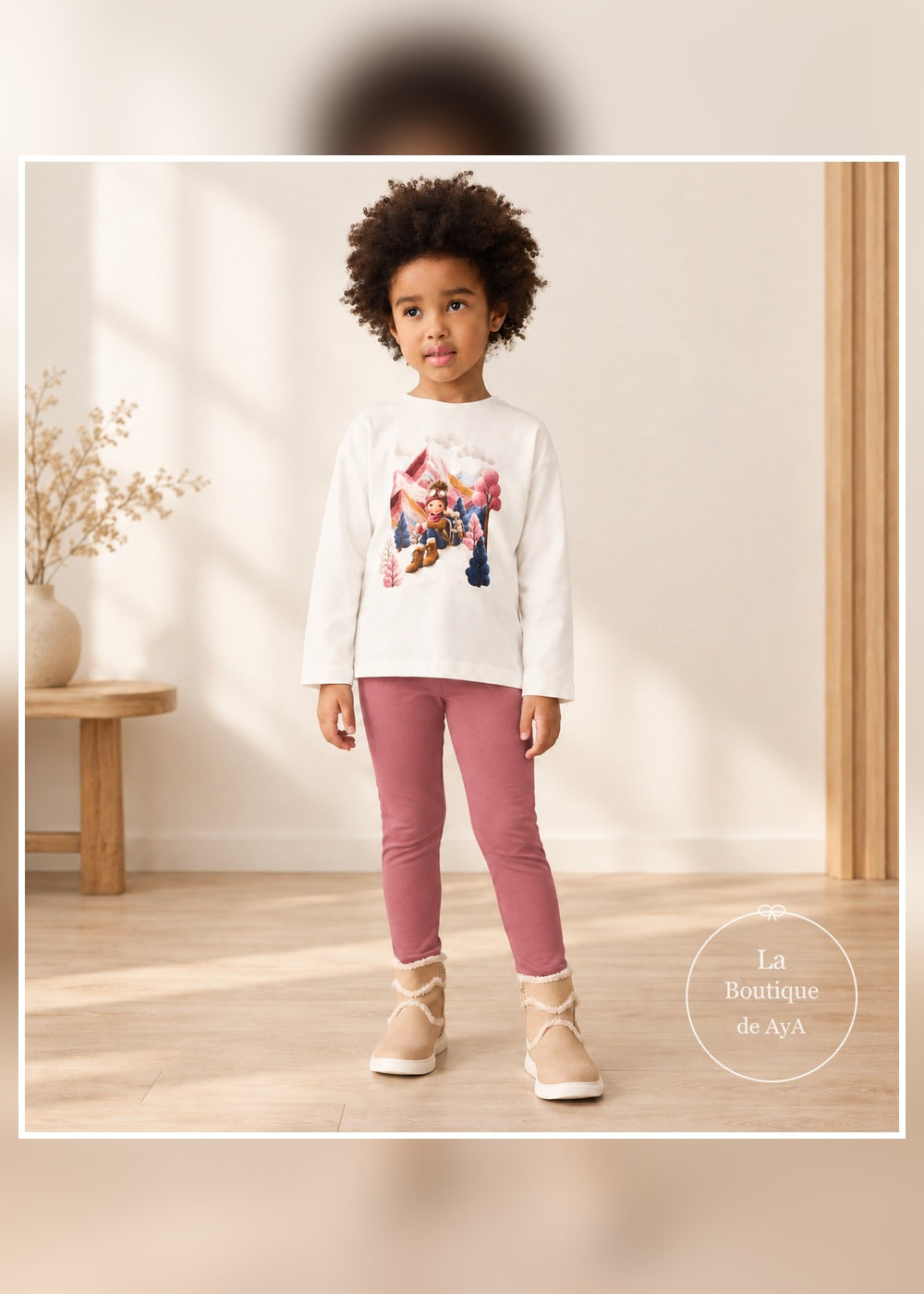 Conjunto camiseta y dos leggings índigo niña Mayoral 04735: vista alternativa con modelo