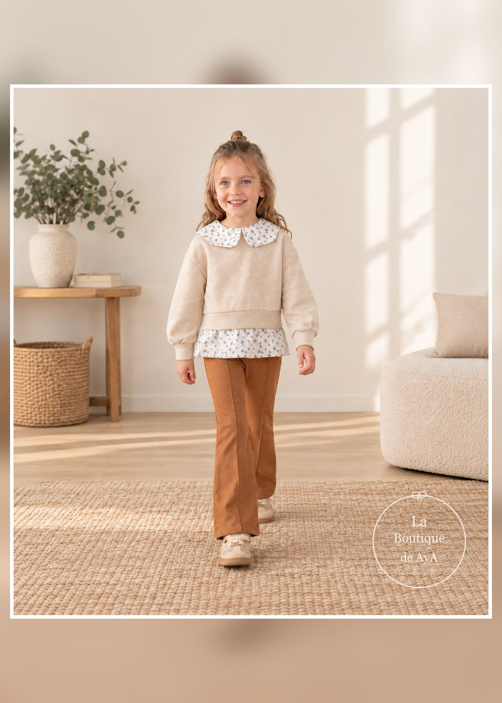 Conjunto leggings antelina toffe niña Mayoral 04736 - Vista en movimiento