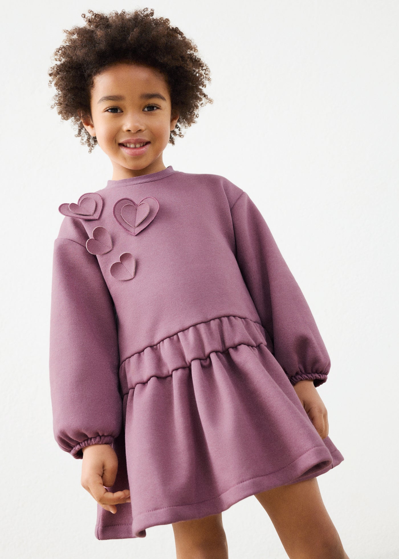 Vestido felpa 3d Violeta vigoré Mayoral para niña - imagen 1
