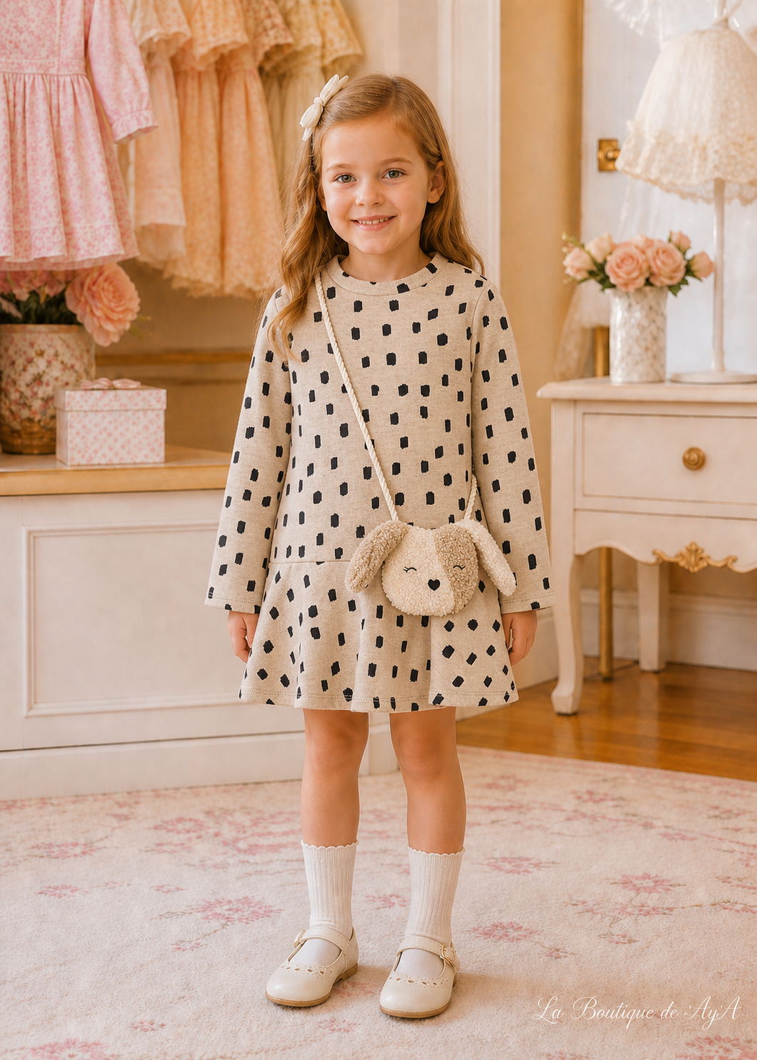 Vestido punto jacquard bolso Quinoa vigoré Mayoral para niña - modelo