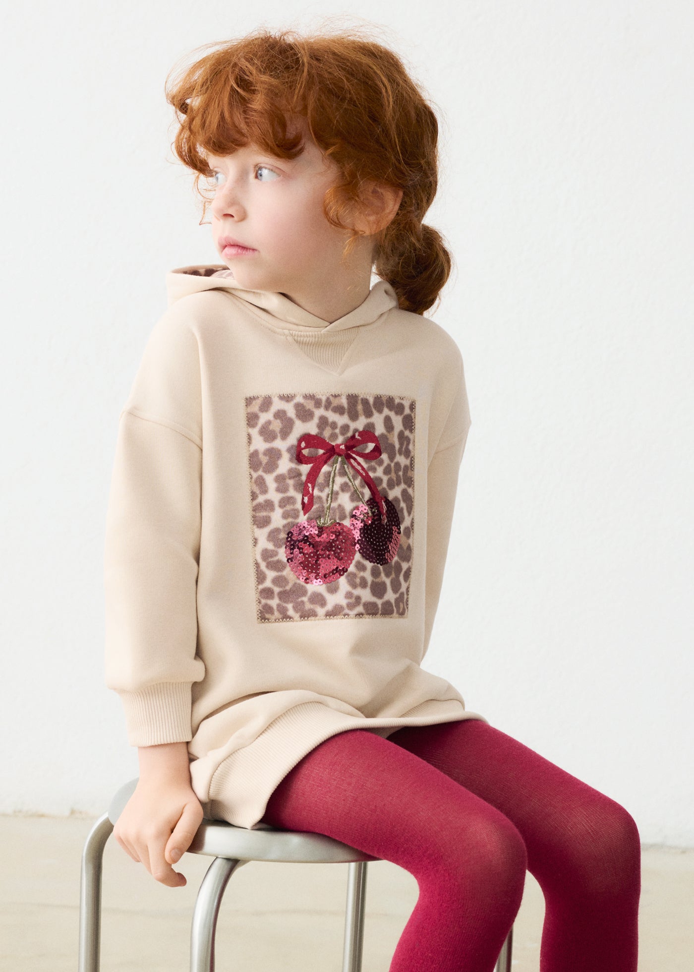 Vestido felpa capucha Tofu Mayoral para niña - imagen 1