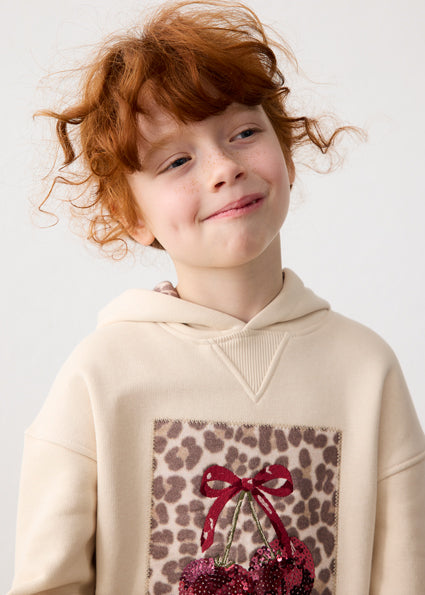 Vestido felpa capucha Tofu Mayoral para niña - imagen 2