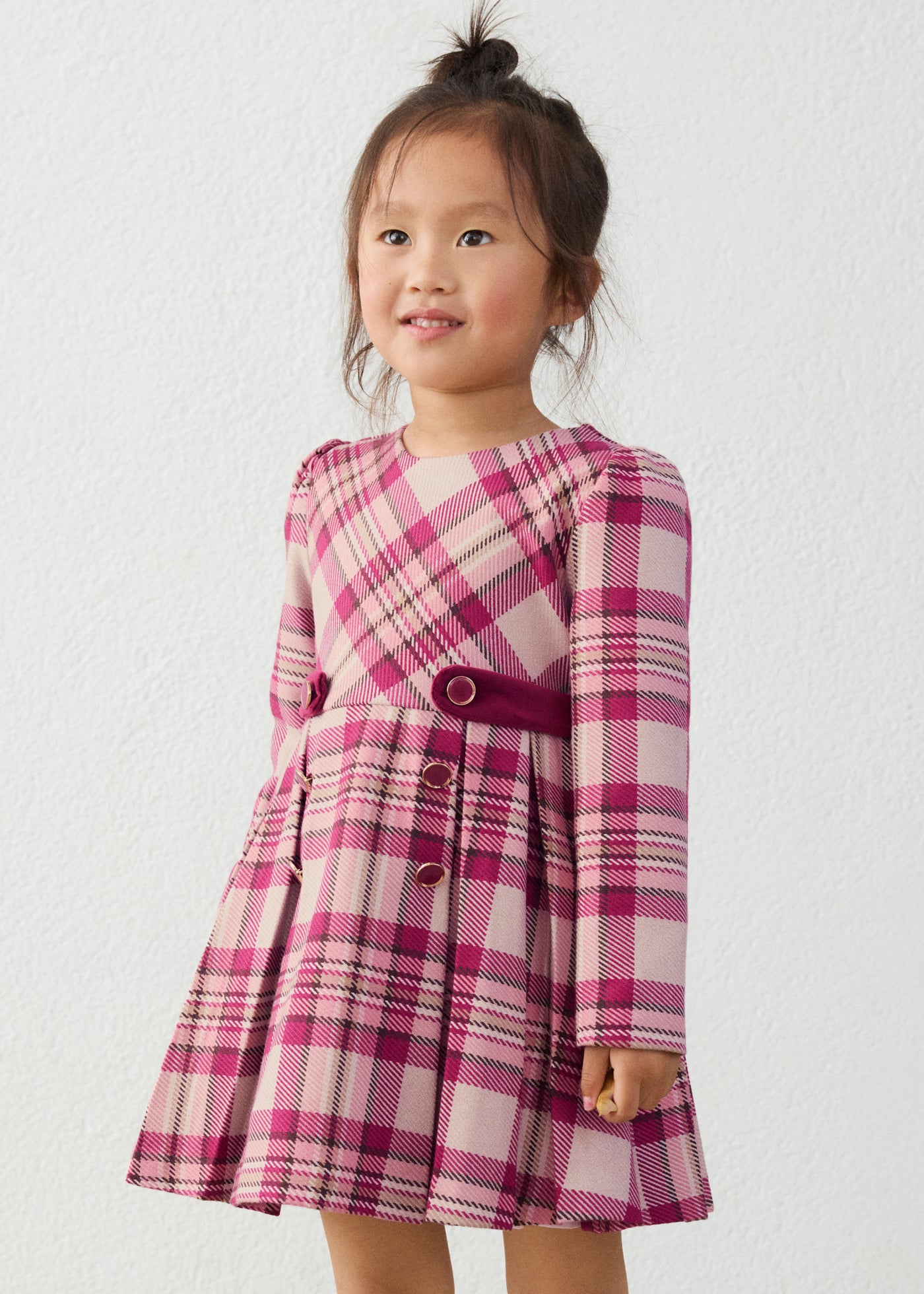 Vestido cuadros Framboise Mayoral para niña - imagen 1