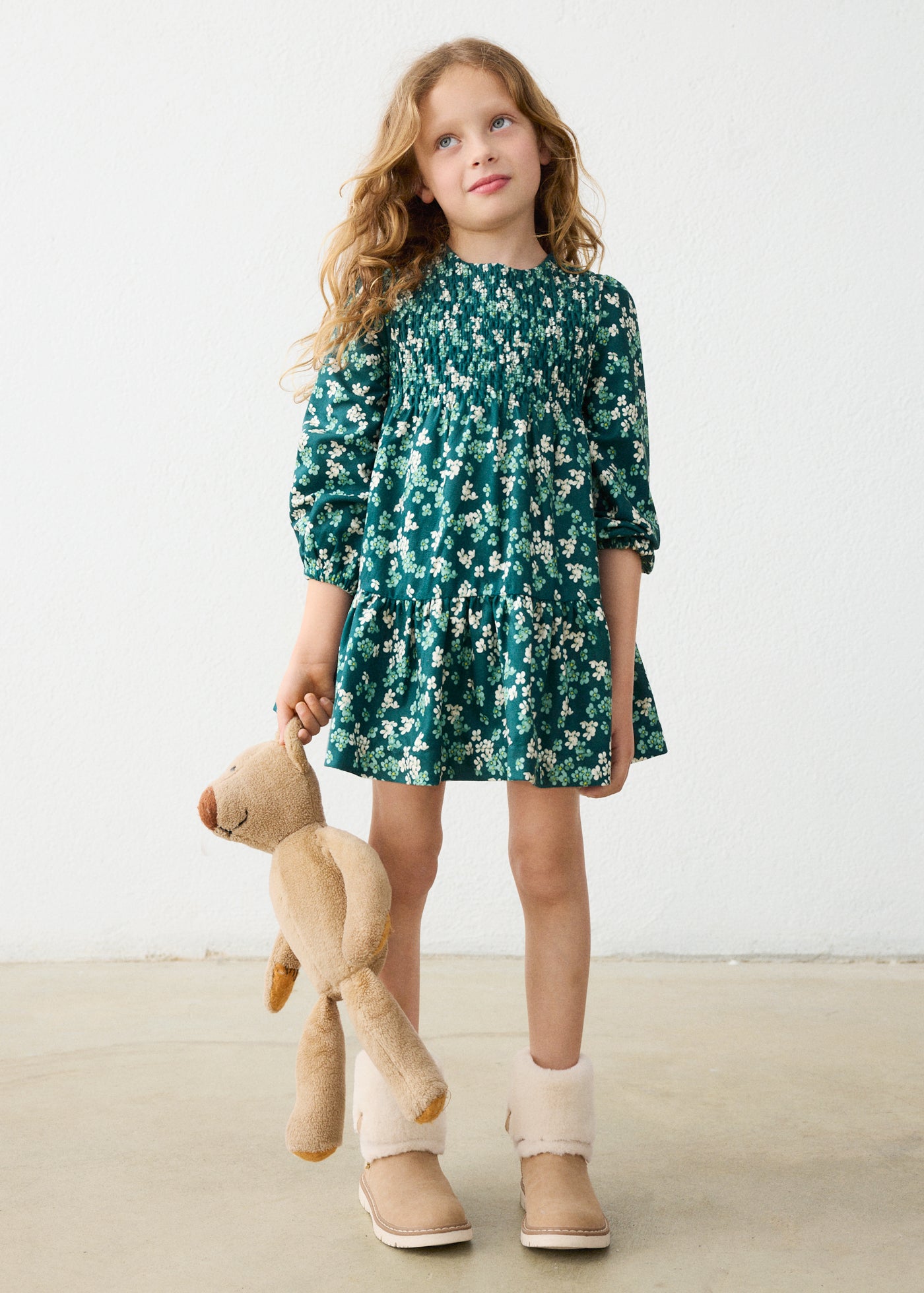 Vestido terciopelo estampado Nenúfar Mayoral para niña - imagen 1
