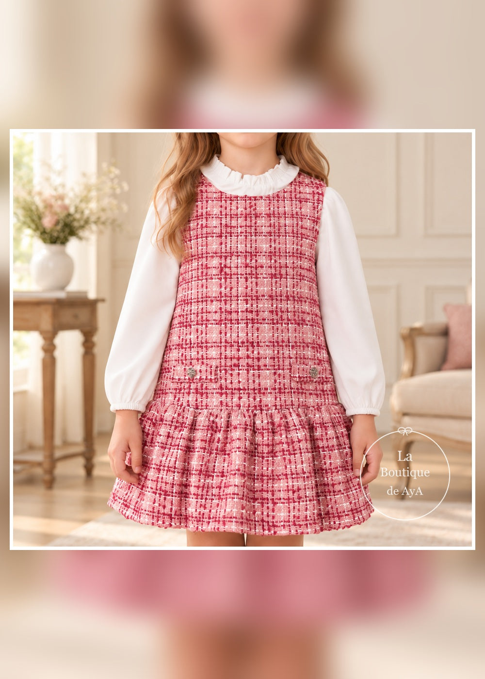 Vestido pichi combinado cuarzo niña Mayoral 04929 - Detalle de la prenda superior