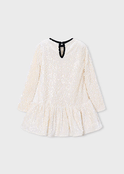 Vestido terciopelo lentejuelas Soja Mayoral para niña - imagen 5