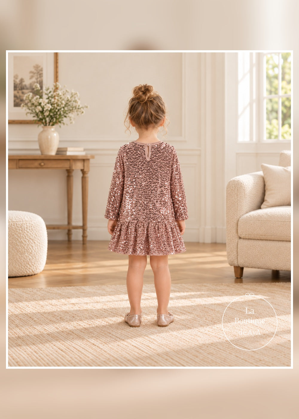 Vestido terciopelo lentejuelas cuarzo niña Mayoral 04931 - Vista trasera