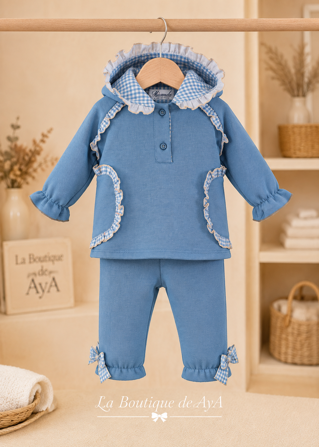 Chándal bebé niña Miranda azul 40/0049 - producto con marca de agua La Boutique de AyA